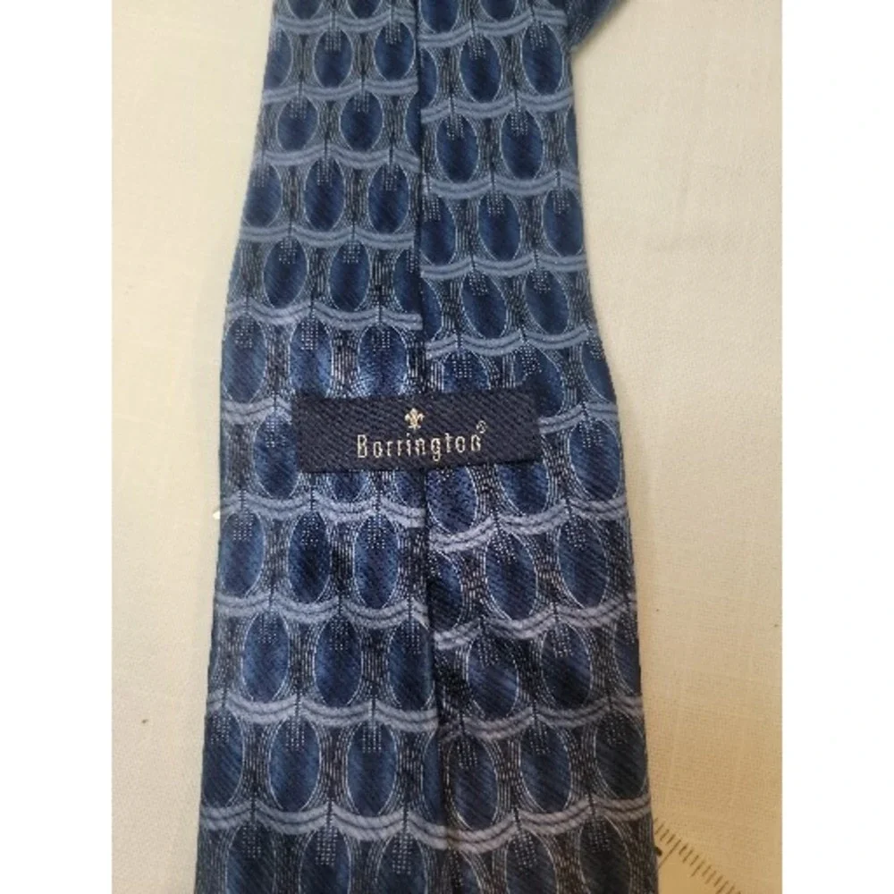 Vintage Barrington Royal Blue Silk Tie 58" Long Great Condition - Picture 4 of 4